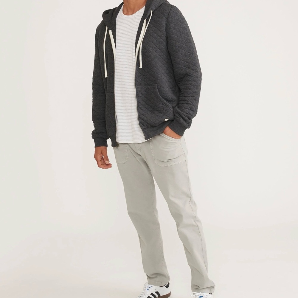 Marine Layer Men's Quilted Navy Zip-Up Sweater - Picture 4 of 9